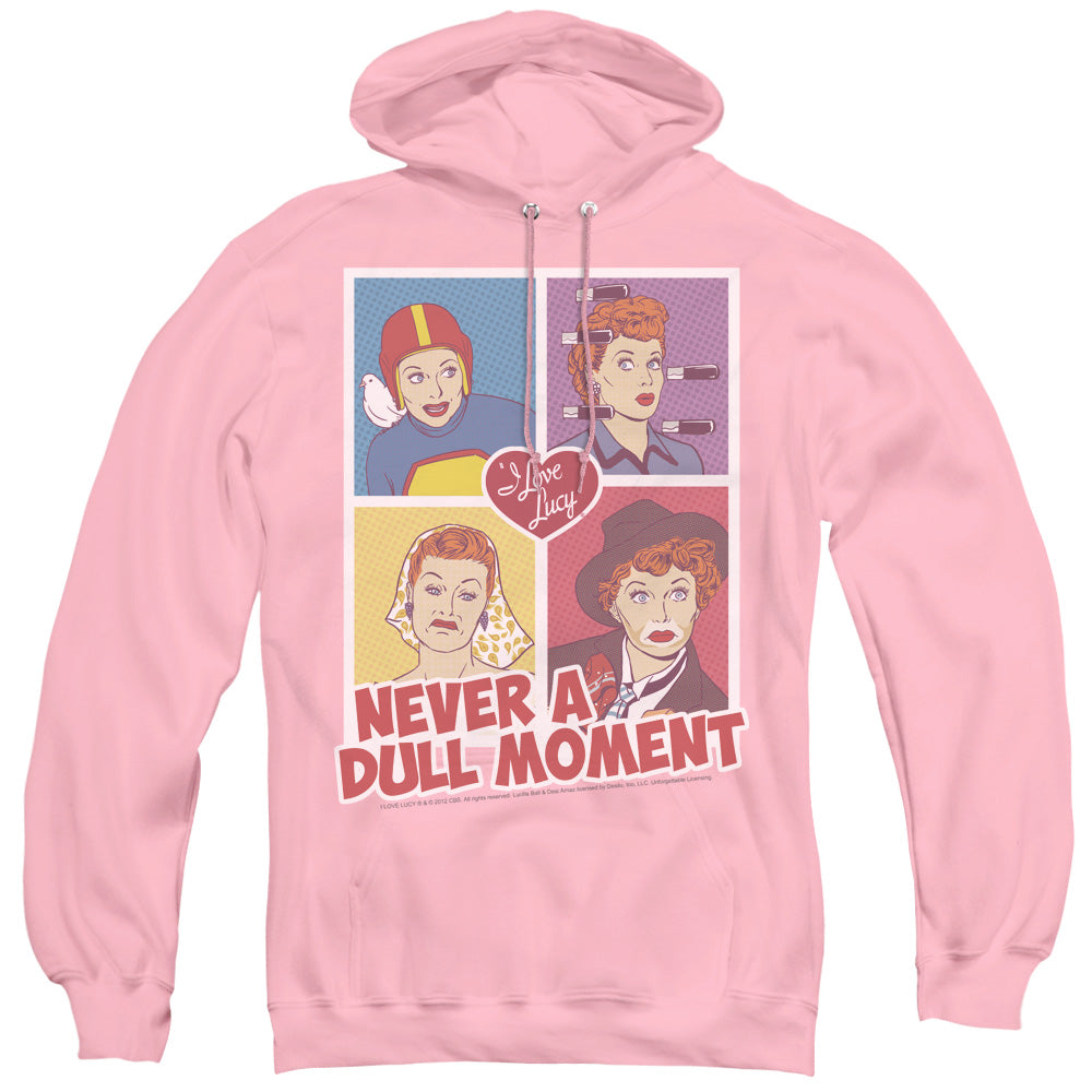 I LOVE LUCY/PANELS - ADULT PULLOVER HOODIE - PINK