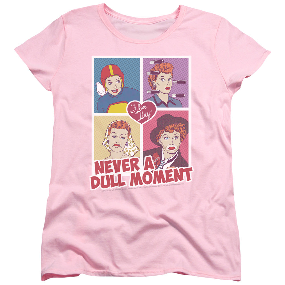 I LOVE LUCY/PANELS - S/S WOMENS TEE - PINK