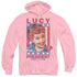 I LOVE LUCY/FOR PRESIDENT - ADULT PULLOVER HOODIE - PINK
