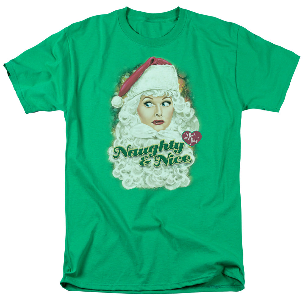 I LOVE LUCY/SANTA - S/S ADULT 18/1 - KELLY GREEN