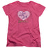 I LOVE LUCY/CHRISTMAS LOGO - S/S WOMENS TEE - HOT PINK