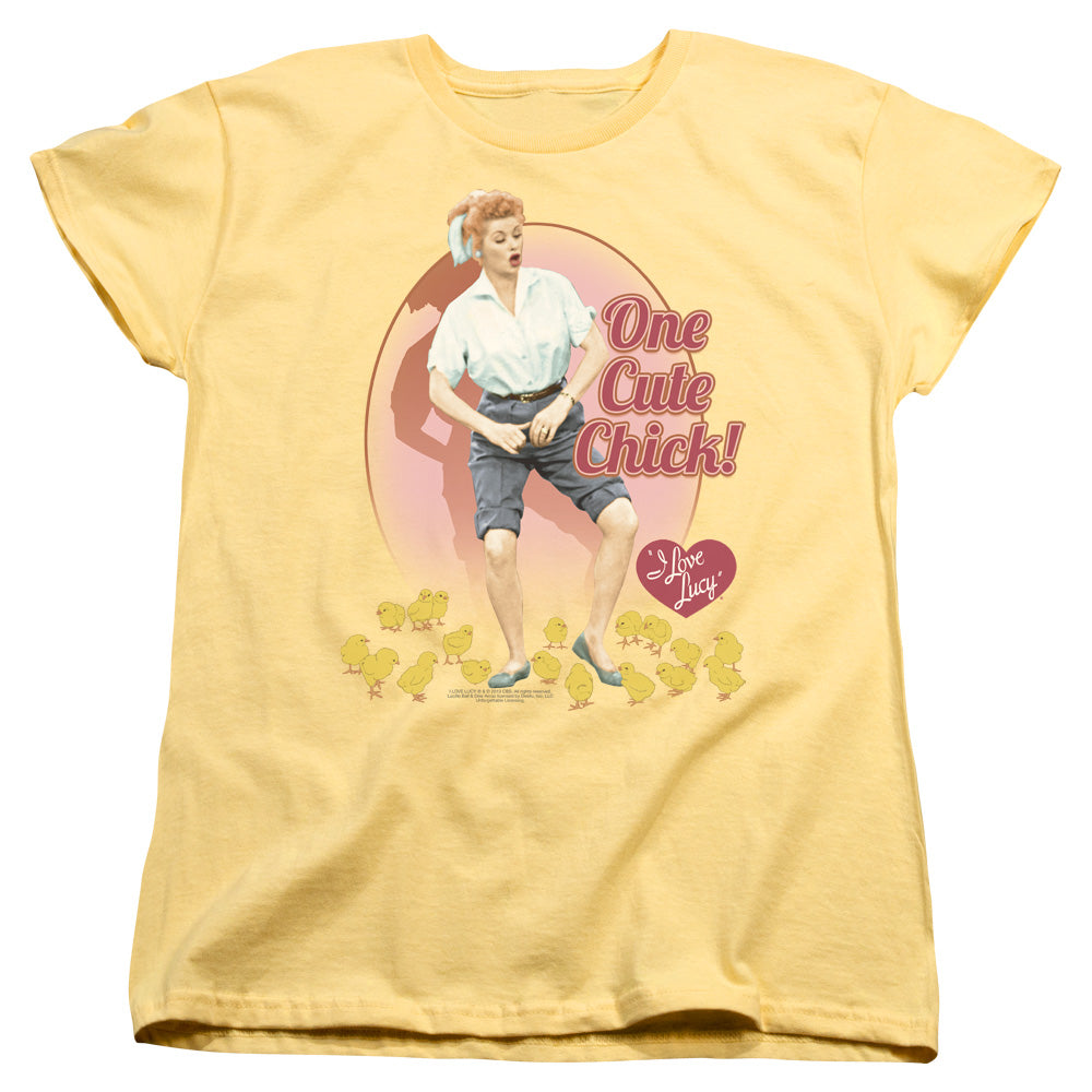 I LOVE LUCY/CUTE CHICK - S/S WOMENS TEE - BANANA