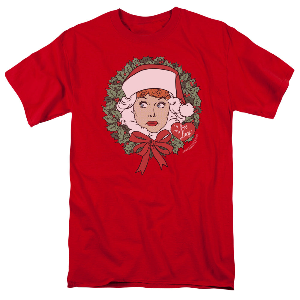 I LOVE LUCY/WREATH - S/S ADULT 18/1 - RED