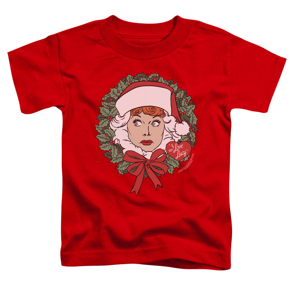 I LOVE LUCY/WREATH - S/S TODDLER TEE - RED