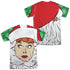 I LOVE LUCY/SECRET SANTA (FRONT/BACK PRINT) - S/S ADULT POLY CREW -  WHITE