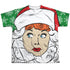 I LOVE LUCY/SECRET SANTA (FRONT/BACK PRINT) - S/S YOUTH POLY CREW - MULTI