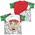 I LOVE LUCY/SECRET SANTA (FRONT/BACK PRINT) - S/S YOUTH POLY CREW - MULTI