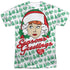 I LOVE LUCY/HOLIDAY PATTERN (FRONT/BACK PRINT) - S/S ADULT POLY CREW  -  WHITE