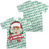 I LOVE LUCY/HOLIDAY PATTERN (FRONT/BACK PRINT) - S/S ADULT POLY CREW  -  WHITE