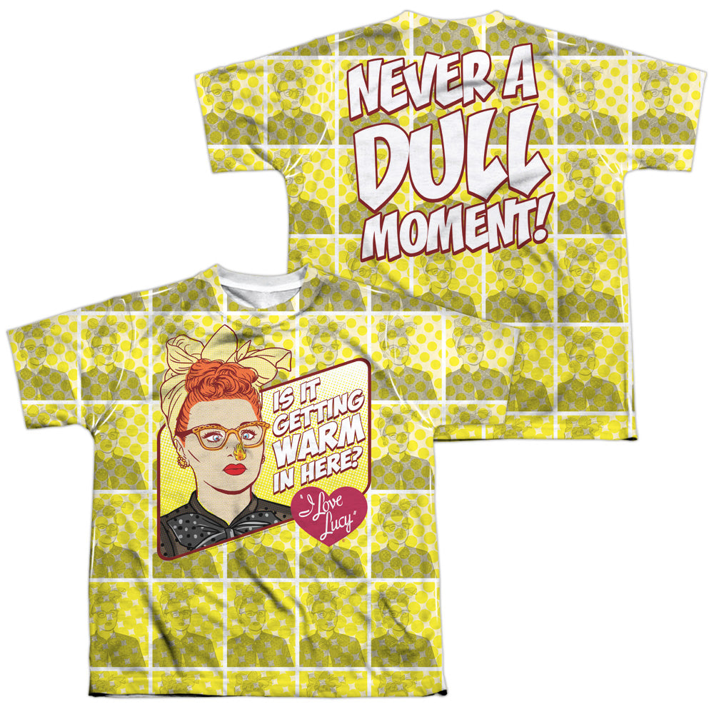 I LOVE LUCY/WARM ALL OVER (FRONT/BACK PRINT) - S/S YOUTH POLY CREW - MULTI