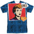 I LOVE LUCY/OMG (FRONT/BACK PRINT) - S/S ADULT POLY CREW - MULTI