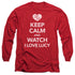 I LOVE LUCY/KEEP CALM AND WATCH -  L/S ADULT 18/1  - RED
