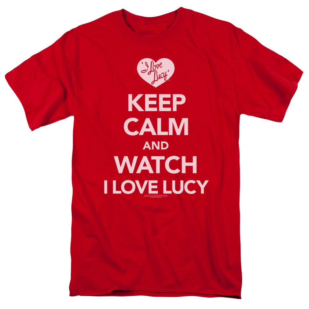 I LOVE LUCY/KEEP CALM AND WATCH - S/S ADULT 18/1  -  RED