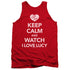 I LOVE LUCY/KEEP CALM AND WATCH - ADULT TANK - RED