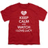 I LOVE LUCY/KEEP CALM AND WATCH - S/S YOUTH 18/1 - RED