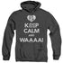 I LOVE LUCY/KEEP CALM WAAA - ADULT HEATHER HOODIE - BLACK