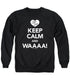 I LOVE LUCY/KEEP CALM WAAA - ADULT CREWNECK SWEATSHIRT - BLACK
