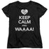 I LOVE LUCY/KEEP CALM WAAA - S/S WOMENS TEE - BLACK