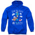 I LOVE LUCY/FLY - ADULT PULLOVER HOODIE - ROYAL BLUE