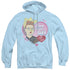 I LOVE LUCY/HOT - ADULT PULLOVER HOODIE - LIGHT BLUE