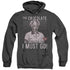 I LOVE LUCY/CHOCOLATE CALLING - ADULT HEATHER HOODIE - BLACK