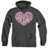 I LOVE LUCY/MANY MOODS LOGO - ADULT HEATHER HOODIE - BLACK