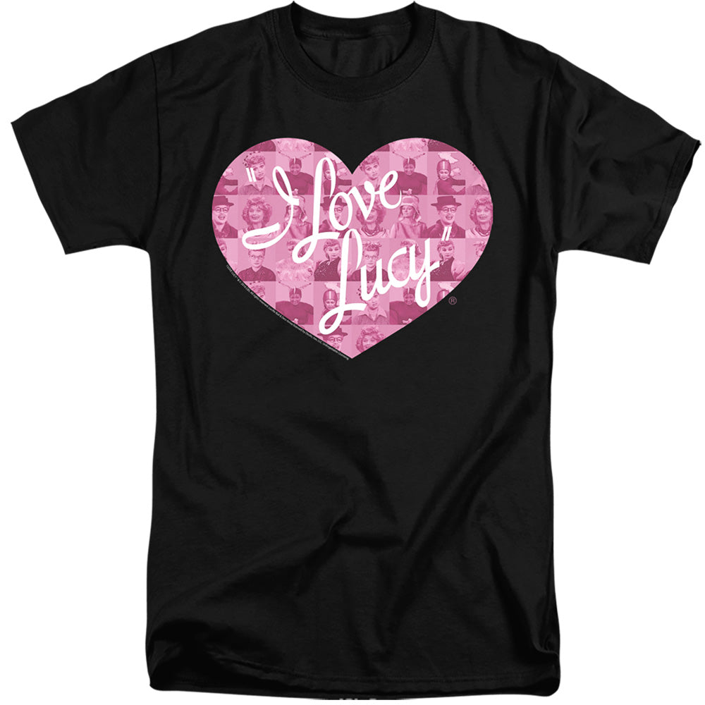 I LOVE LUCY/MANY MOODS LOGO - S/S ADULT TALL 18/1 - BLACK