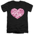 I LOVE LUCY/MANY MOODS LOGO - S/S ADULT V-NECK 30/1 - BLACK
