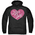 I LOVE LUCY/FLORAL LOGO - ADULT PULLOVER HOODIE - BLACK