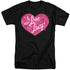 I LOVE LUCY/FLORAL LOGO - S/S ADULT TALL 18/1 - BLACK