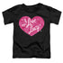 I LOVE LUCY/FLORAL LOGO - S/S TODDLER TEE - BLACK