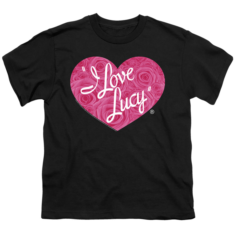 I LOVE LUCY/FLORAL LOGO - S/S YOUTH 18/1 - BLACK