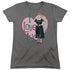 I LOVE LUCY/HEART YOU - S/S WOMENS TEE - CHARCOAL
