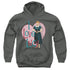 I LOVE LUCY/HEART YOU - YOUTH PULLOVER HOODIE - CHARCOAL