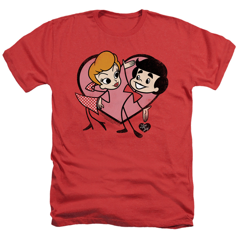 I LOVE LUCY/CARTOON LOVE - ADULT HEATHER - RED