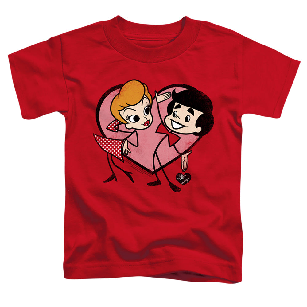I LOVE LUCY/CARTOON LOVE - S/S TODDLER TEE - RED