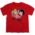 I LOVE LUCY/CARTOON LOVE - S/S YOUTH 18/1 - RED