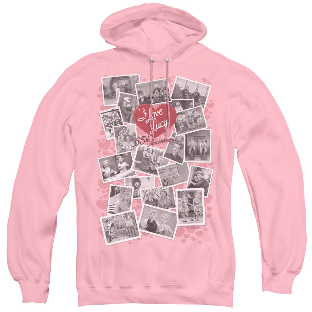 I LOVE LUCY/65TH ANNIVERSARY - ADULT PULLOVER HOODIE - PINK