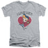 I LOVE LUCY/BASEBALL DIVA - S/S ADULT V-NECK 30/1 - ATHLETIC HEATHER