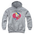 I LOVE LUCY/BASEBALL DIVA - YOUTH PULLOVER HOODIE - ATHLETIC HEATHER