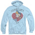 I LOVE LUCY/BASEBALL DIVA - ADULT PULLOVER HOODIE - LIGHT BLUE