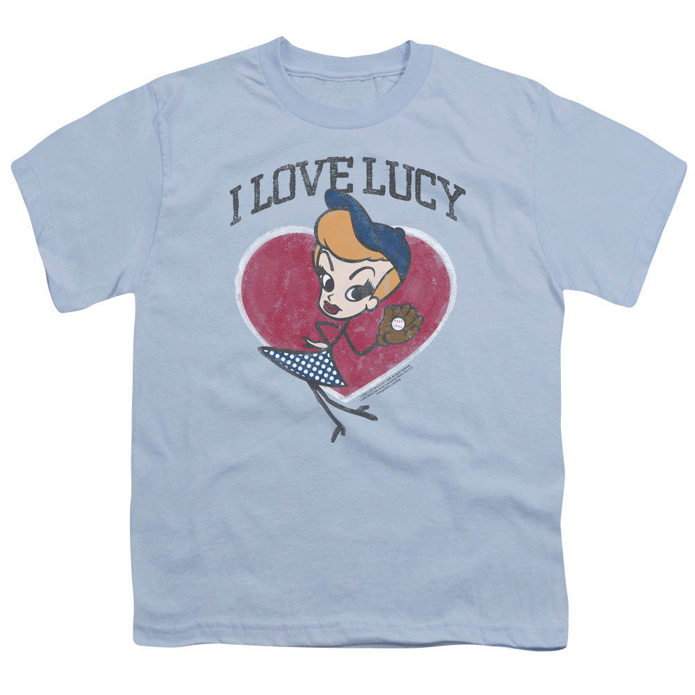 I LOVE LUCY/BASEBALL DIVA - S/S YOUTH 18/1 - LIGHT BLUE