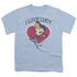 I LOVE LUCY/BASEBALL DIVA - S/S YOUTH 18/1 - LIGHT BLUE