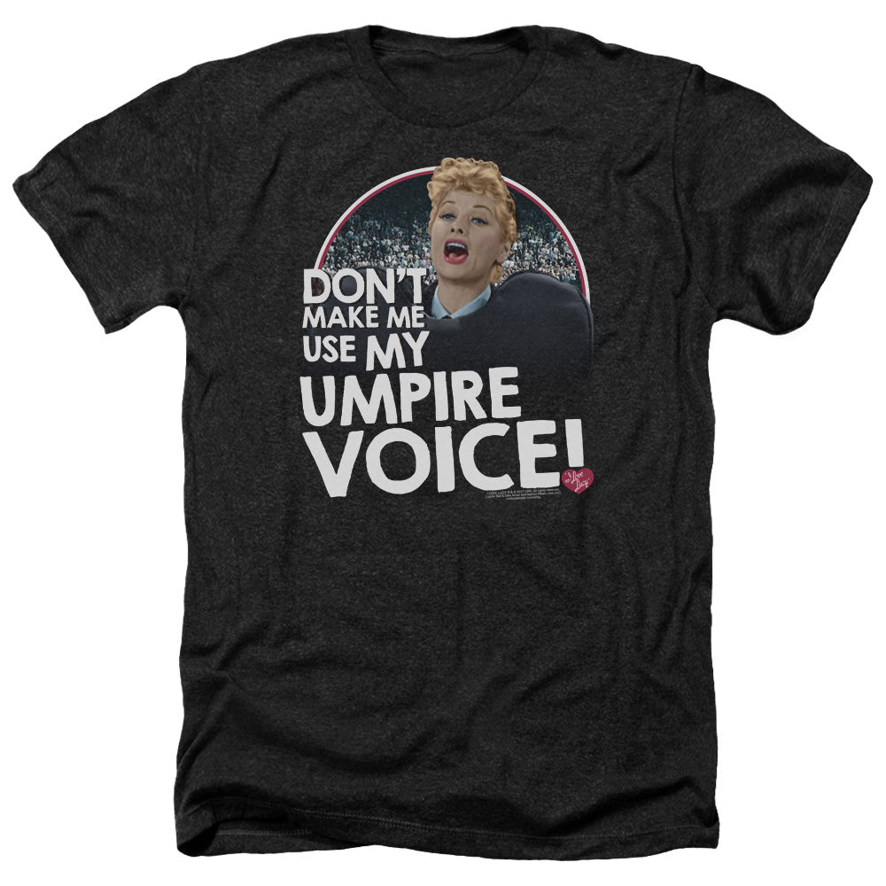 I LOVE LUCY/UMPIRE - ADULT HEATHER - BLACK