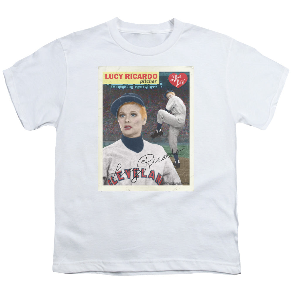 I LOVE LUCY/TRADING CARD - S/S YOUTH 18/1 - WHITE