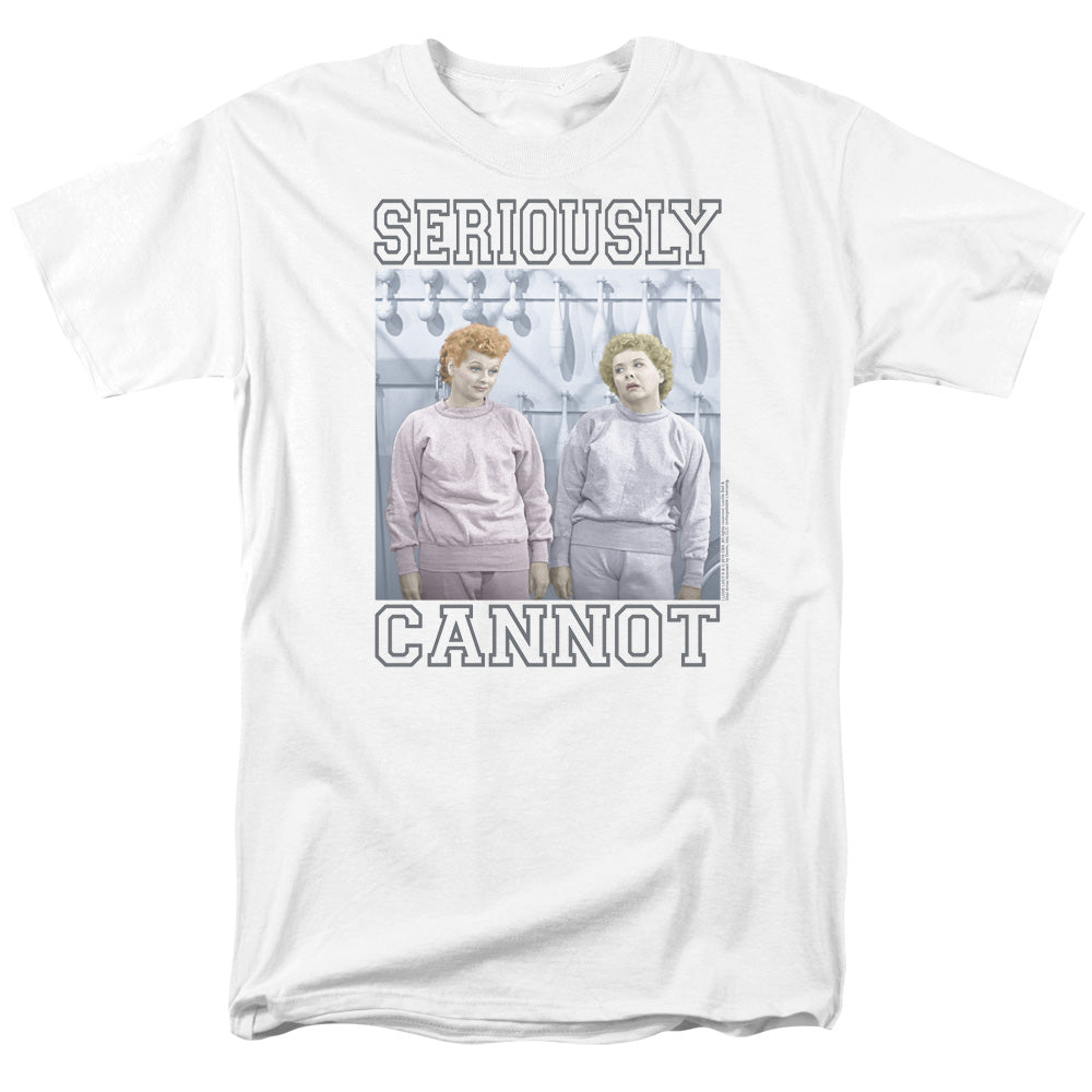 I LOVE LUCY/SERIOUSLY CANNOT - S/S ADULT 18/1 - WHITE