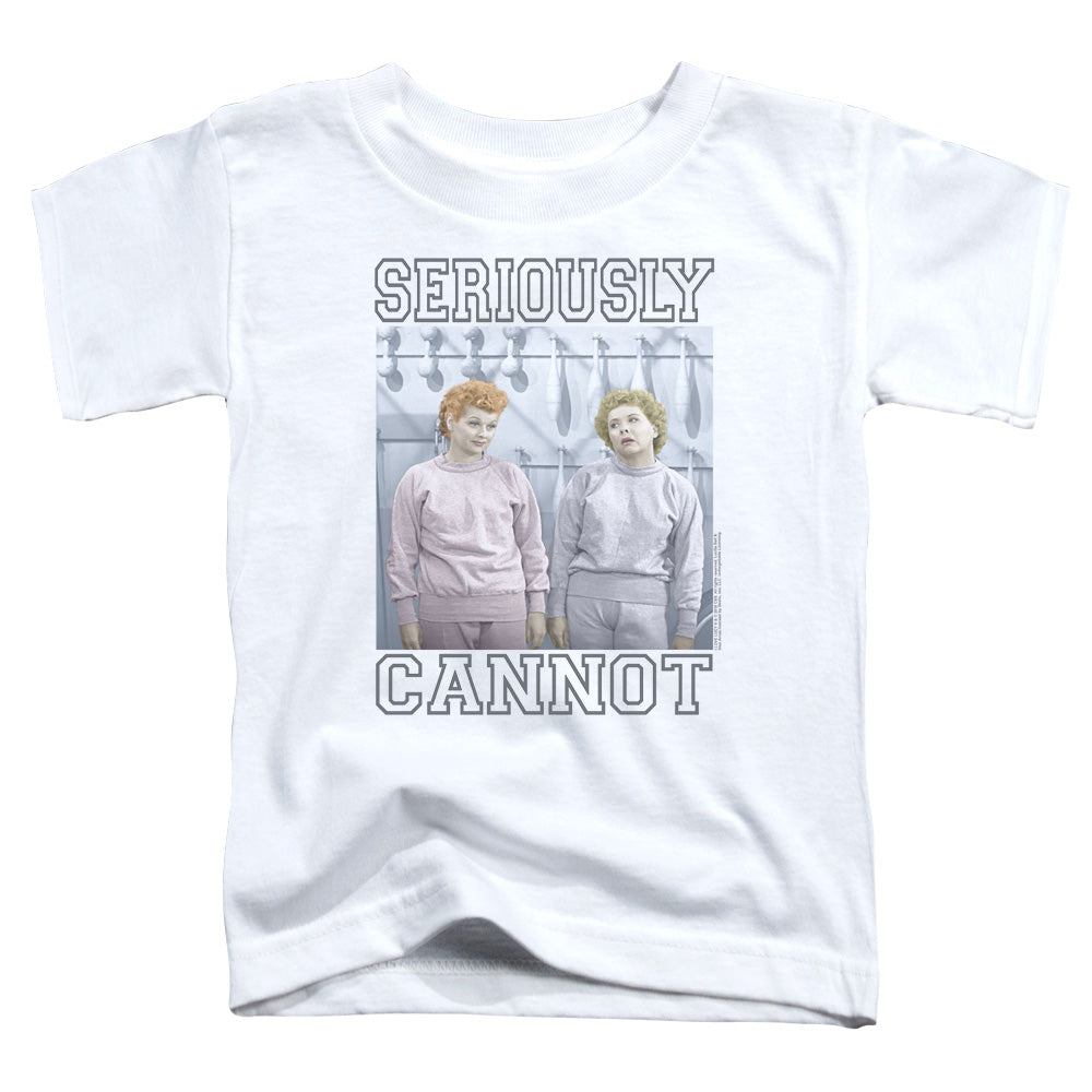 I LOVE LUCY/SERIOUSLY CANNOT - S/S TODDLER TEE - WHITE