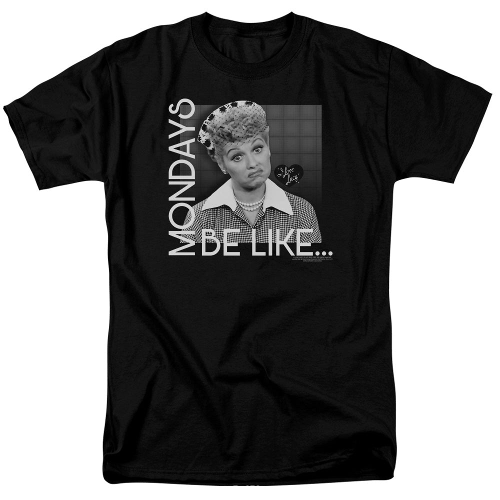 I LOVE LUCY/MONDAYS BE LIKE - S/S ADULT 18/1 - BLACK