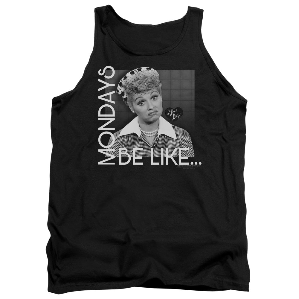 I LOVE LUCY/MONDAYS BE LIKE - ADULT TANK - BLACK