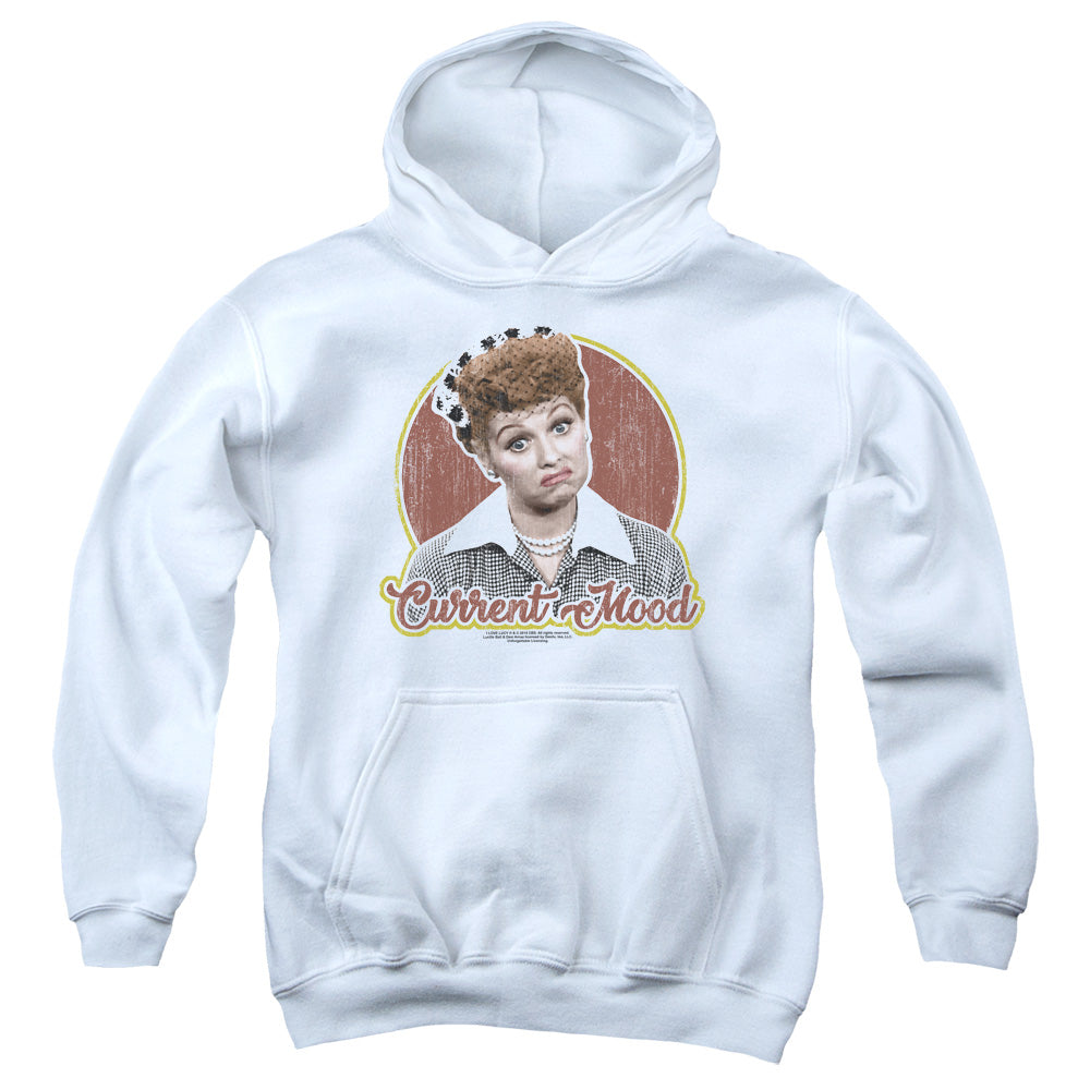 I LOVE LUCY/CURRENT MOOD - YOUTH PULLOVER HOODIE - WHITE